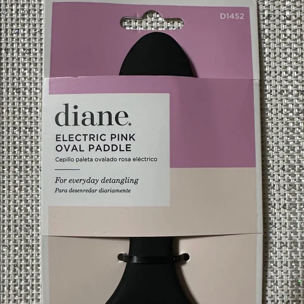 diane Oval Paddle Black Electric Pink Detangling Hair Brush
